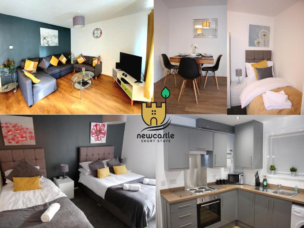 Milton House - Entire 3Bed House FREE WIFI & 4 FREE PARKING Spaces Serviced Accommodation Newcastle UK